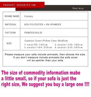 New 18 Colors 1/2/3/4 Seaters Flower Leaves Printed Slipcovers Sectional Elastic Stretch Sofa Cushion Cover for Living Room Couch Cover L Shape Armchair Sofa Protector Cover Living Room Furniture