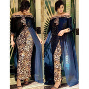 African loose robe large size chiffon stitching fake two-piece suit