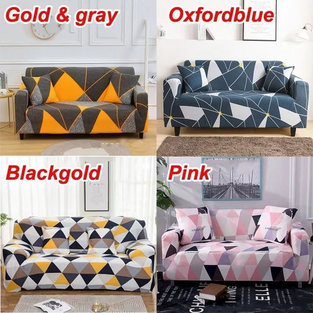 New 18 Colors 1/2/3/4 Seaters Flower Leaves Printed Slipcovers Sectional Elastic Stretch Sofa Cushion Cover for Living Room Couch Cover L Shape Armchair Sofa Protector Cover Living Room Furniture