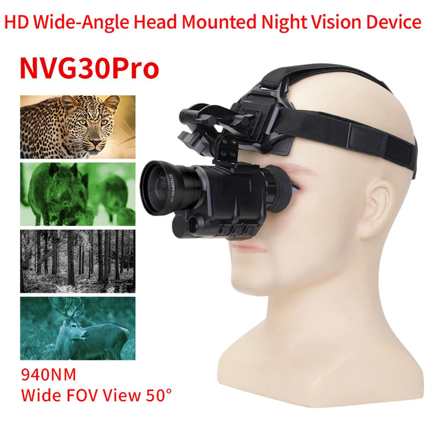 NVG50 NVG30 gen2 helmet night vision goggles wide view 50° long range 940nm infrared digital night vision monocular telescope