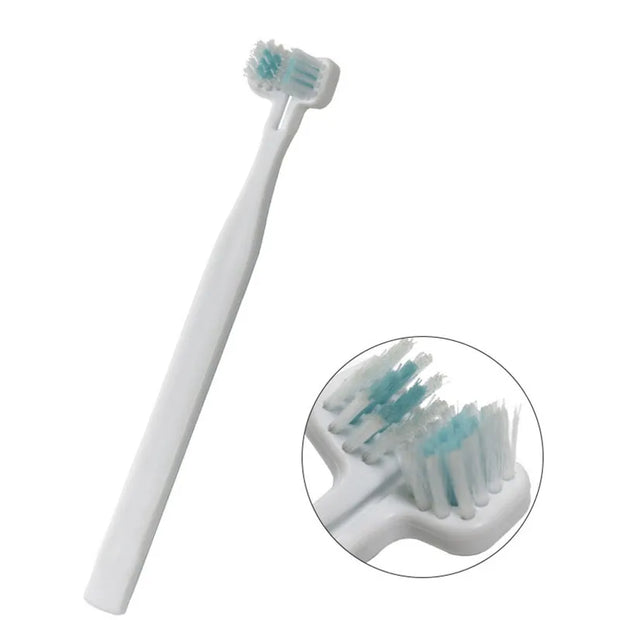 Dog Toothbrush Double Heads Teeth Brushing Cleaner Pet Breath Freshener Oral Care for Dog Cats  SNO88