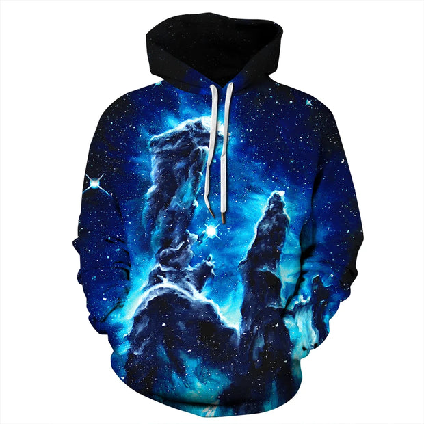 Women/Men Hooded Sweaters Loose Sport Hoodies Galaxy 3D Print S-5XL Running Sweatshirts Fitness Sportwear Unisex Sweats Pullover