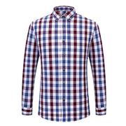 2023 New Men's Fashion Plaid 100% Cotton Spring Autumn Pocket Long Sleeve Slim-fit Button-down Male Shirt