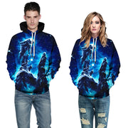 Women/Men Hooded Sweaters Loose Sport Hoodies Galaxy 3D Print S-5XL Running Sweatshirts Fitness Sportwear Unisex Sweats Pullover