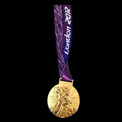 1 Pc 2012 London Gold Bronze Silver Medal 85 Mm Badge Sport Player Award Metal Medal With Ribbon