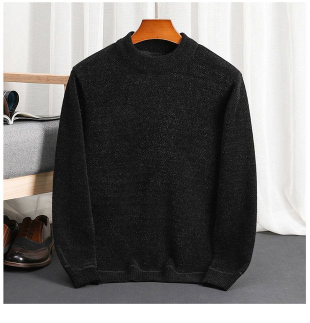 Woodpecker Half-High Collar Winter Sweater Men Sweater