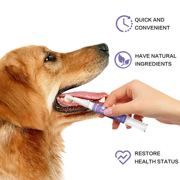 1/2/3Pcs Pet Teeth Cleaning Pen Dog Cat Tartar Plaque Remover Freshen Breath Clean Deodorant Repair Gum Pet Oral Care Gel