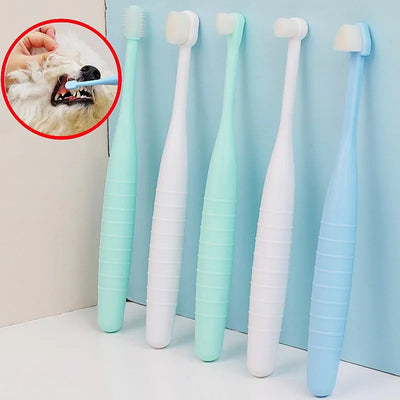 Pet Toothbrush Dog Toothbrush Dog Teeth Cleaning Small Head Tooth Brush for Dogs Mouth Oral Care 360 Degrees Dogs ToothBrushes