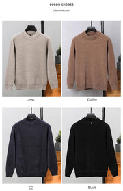 Woodpecker Half-High Collar Winter Sweater Men Sweater