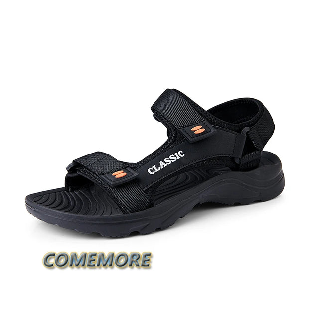 Fashion Outdoor Lightweight EVA Sole Breathable Sandy Beach New Men‘s Sandals Garden Shoes Summer Black High Quality Big Size 46