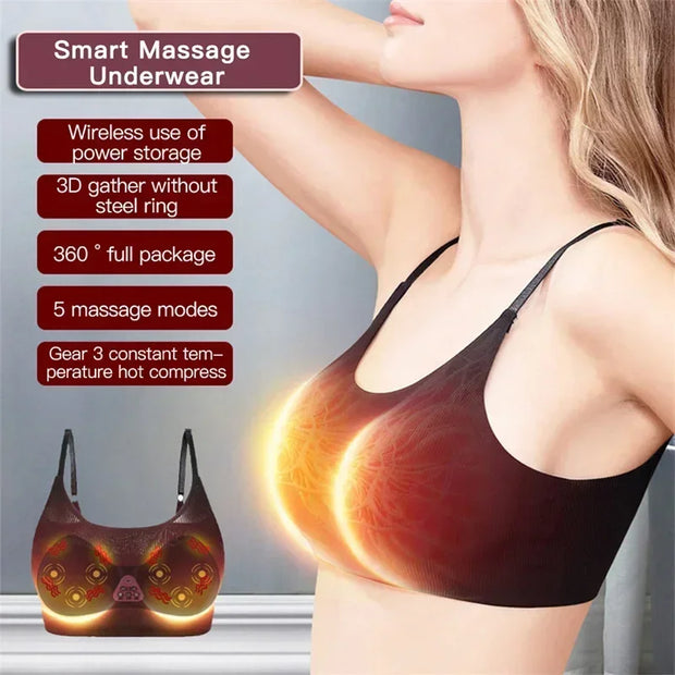 Electric Breast Massage Bra infrared heating breast expansion stimulator anti sagging breast care vibratio Health Care washable