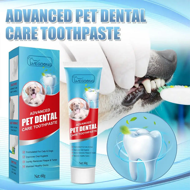 60g Pet Toothpaste Cat Dog Fresh Breath Toothpaste Cleaning Tartar Pet Edible Products Care Deodorant Dog Plaque Oral Tooth R2J5