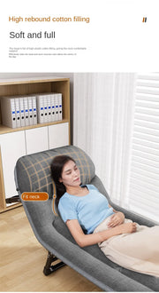 GUIG Lunch Break Rollaway Bed Mattress One Single Appliance Simple Portable Office Nap Camp Bed Multi-functional Recliner