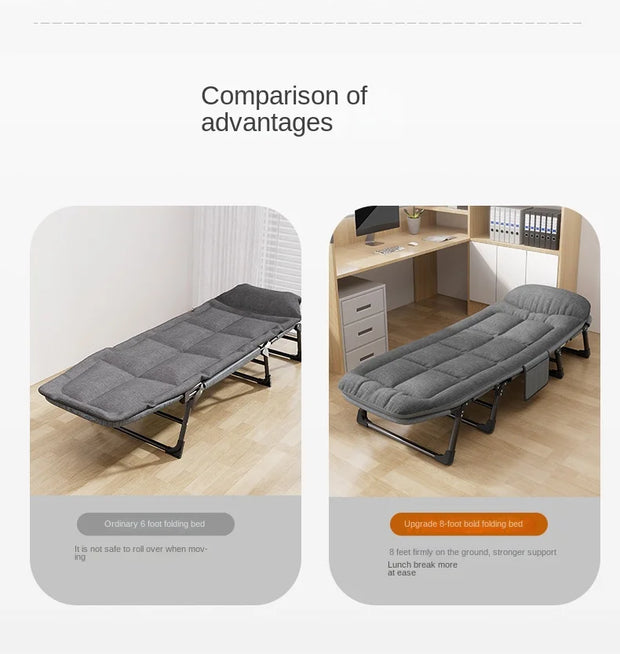 GUIG Lunch Break Rollaway Bed Mattress One Single Appliance Simple Portable Office Nap Camp Bed Multi-functional Recliner