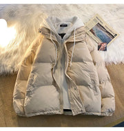 Korean Version Winter New Winter Leisure Cotton Clothes Women Y2K Multi-functional Fake Two Pocket Zipper Down Jacket Thick Coat