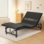 King Adjustable Bed Frame with Fabric Cover, Quiet Motor, Head & Foot Incline, Zero Gravity, Wireless Remote Control, Bed Frame