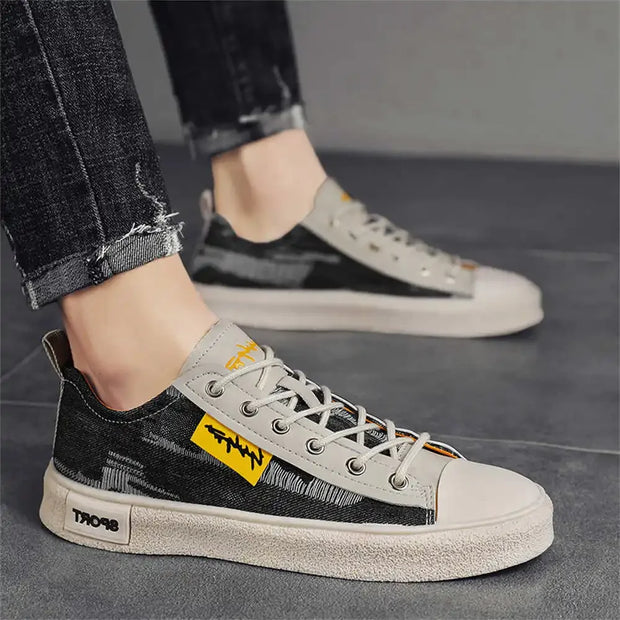 Number 40 Denim Man Fashion Sneakers Casual Fashion Men White Sneakers Shoes Sport Vzuttya Comfortable High Brand Model