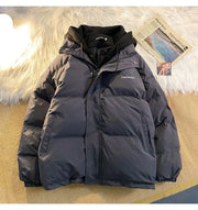 Korean Version Winter New Winter Leisure Cotton Clothes Women Y2K Multi-functional Fake Two Pocket Zipper Down Jacket Thick Coat