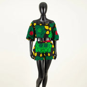 African Clothing for Women Off Shoulder Dashiki Top and Print Shorts 2 Piece Set Sexy Club Party Ankara Attire A2126005