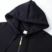 2024 Autumn/Winter new digital printed men's casual sports zipper hooded long-sleeved European size hoodie pullover