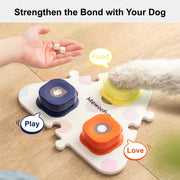 Mewoofun Dog Buttons for Communication Starter Pack Talking Buttons with Mat for Dogs & Cats Pet Sound Training Toy