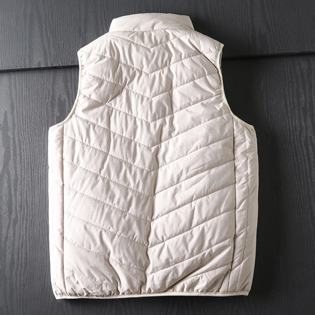 Controllable Temperature Electric Heating Insulation Men Winter Stand Collar Cotton Clip Thickened Vest Jacket Outdoor Waistcoat