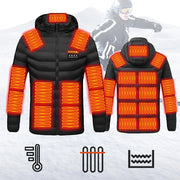 21 Areas Heated Jacket Men USB Electric Heating Jacket Winter Motorcycle Thermal Jacket Heatable Cotton Coat for Outdoor