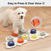 Mewoofun Dog Buttons for Communication Starter Pack Talking Buttons with Mat for Dogs & Cats Pet Sound Training Toy