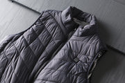 Controllable Temperature Electric Heating Insulation Men Winter Stand Collar Cotton Clip Thickened Vest Jacket Outdoor Waistcoat