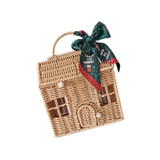 Plastic Wicker Picnics Basket with Handle Elegant House Shaped Rattan Suitcase Stylish Christmas Gift Packaging Box