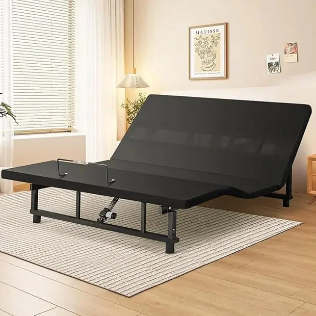 King Adjustable Bed Frame with Fabric Cover, Quiet Motor, Head & Foot Incline, Zero Gravity, Wireless Remote Control, Bed Frame