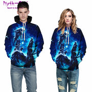 Women/Men Hooded Sweaters Loose Sport Hoodies Galaxy 3D Print S-5XL Running Sweatshirts Fitness Sportwear Unisex Sweats Pullover