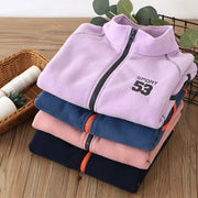 3-18 Years Spring Autumn Winter Warm Casual Clothes Kids Coats Girl Boy Outerwear Polar Fleece Girls Boys Thermal Zipper Coat