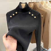 2024 Autumn and Winter New Cashmere Sweater Women's Turtleneck Long sleeved Knit Pullover Slim Cashmere Sweater