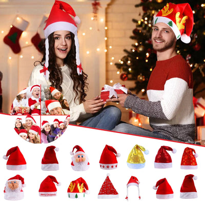 Supplies Classic  Hats Santa Cap Claus Traditional Party Christmas For Christmas Santa Party Hats Red Sale Holiday Costume