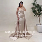 Eightale Pink Evening Dresses with Detachable Skirt Sequin Long Sleeve Customized Prom Party Gown Wedding sukienki na studniówkę