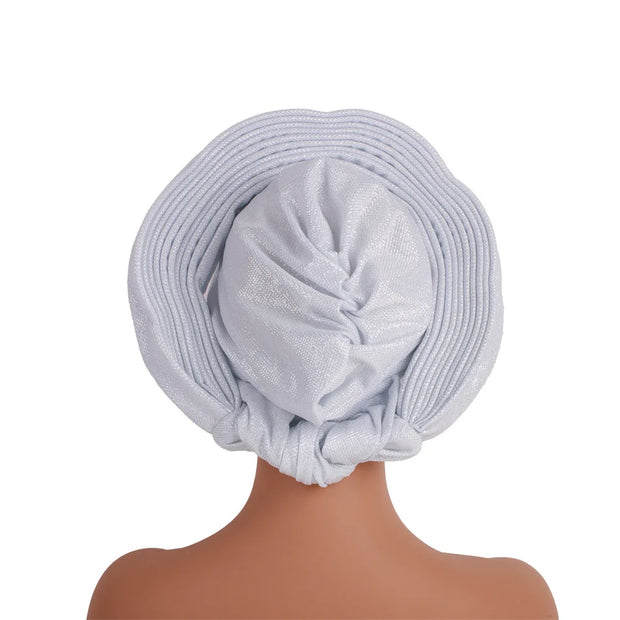 2025 New African Headtie Turban Nigeria Auto Gele Head Wraps Auto Gele Women's Turban Cap Wedding Geles Muslim Head Wraps Bonnet