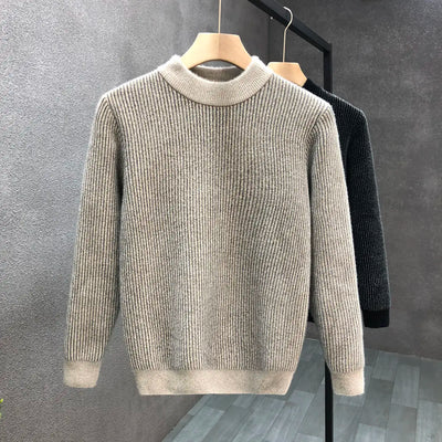 Korean Fashion Sweaters Men Autumn New Solid O Neck Knitwear Streetwear Male Clothes Loose Knitted Pullovers