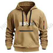 2024 Autumn/Winter new digital printed men's casual sports zipper hooded long-sleeved European size hoodie pullover