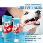 60g Pet Toothpaste Cat Dog Fresh Breath Toothpaste Cleaning Tartar Pet Edible Products Care Deodorant Dog Plaque Oral Tooth R2J5