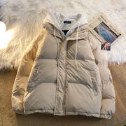 Korean Version Winter New Winter Leisure Cotton Clothes Women Y2K Multi-functional Fake Two Pocket Zipper Down Jacket Thick Coat