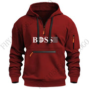 2024 Autumn/Winter new digital printed men's casual sports zipper hooded long-sleeved European size hoodie pullover