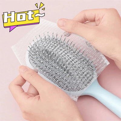 Clean The Comb Protection Net Hair Clean Portable Air Cushion Extraction Type Cleaning Cloth Cleaning Sheet Comb Pet