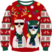 Men Women Christmas Sweaters Printed Funny Pullover Round Neck Long Sleeve Knitted Xmas Sweater Jumper S-3XL Fall Winter 2025 ﻿