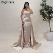 Eightale Pink Evening Dresses with Detachable Skirt Sequin Long Sleeve Customized Prom Party Gown Wedding sukienki na studniówkę