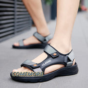 Fashion Outdoor Lightweight EVA Sole Breathable Sandy Beach New Men‘s Sandals Garden Shoes Summer Black High Quality Big Size 46