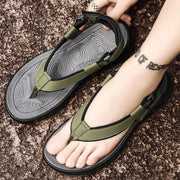 2024 Men Sandals Fashion Leather Men’s Beach Sandals Casual Shoes Flip Flops Men‘s Slippers Sneakers Summer Sandalias Platform