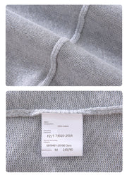 Half-Open Zipped Stand Collar Cotton Casual Sweater Sweater