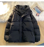 Korean Version Winter New Winter Leisure Cotton Clothes Women Y2K Multi-functional Fake Two Pocket Zipper Down Jacket Thick Coat