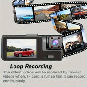 Dash Cam Front and Inside FHD 1080P Recording Car DVR Cam Small Dash Camera for Cars